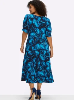 Jerseykleid mit Schmetterlingsprint