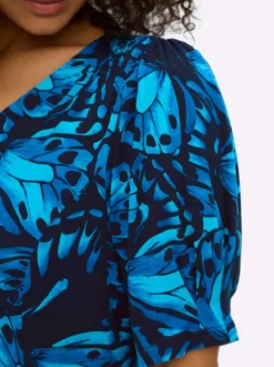 Jerseykleid mit Schmetterlingsprint