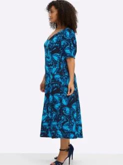 Jerseykleid mit Schmetterlingsprint