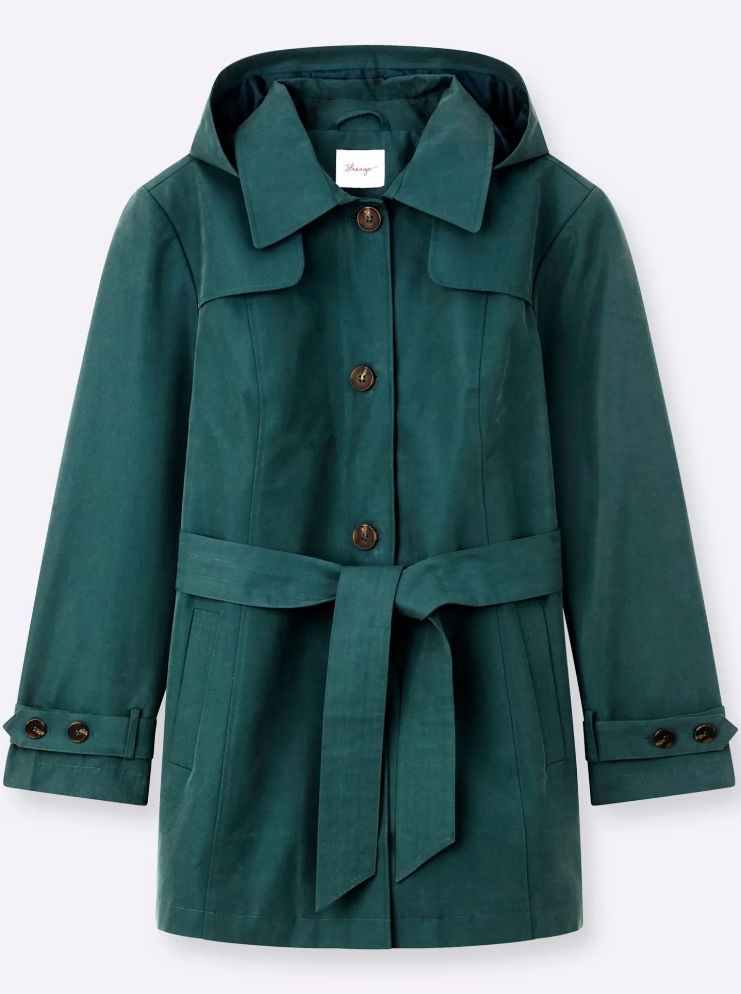 Kapuzenjacke mit Umlegekragen