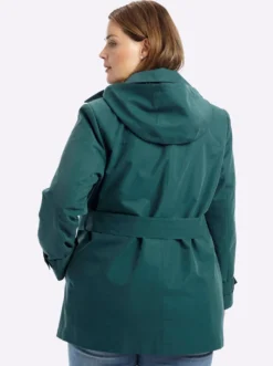 Kapuzenjacke mit Umlegekragen