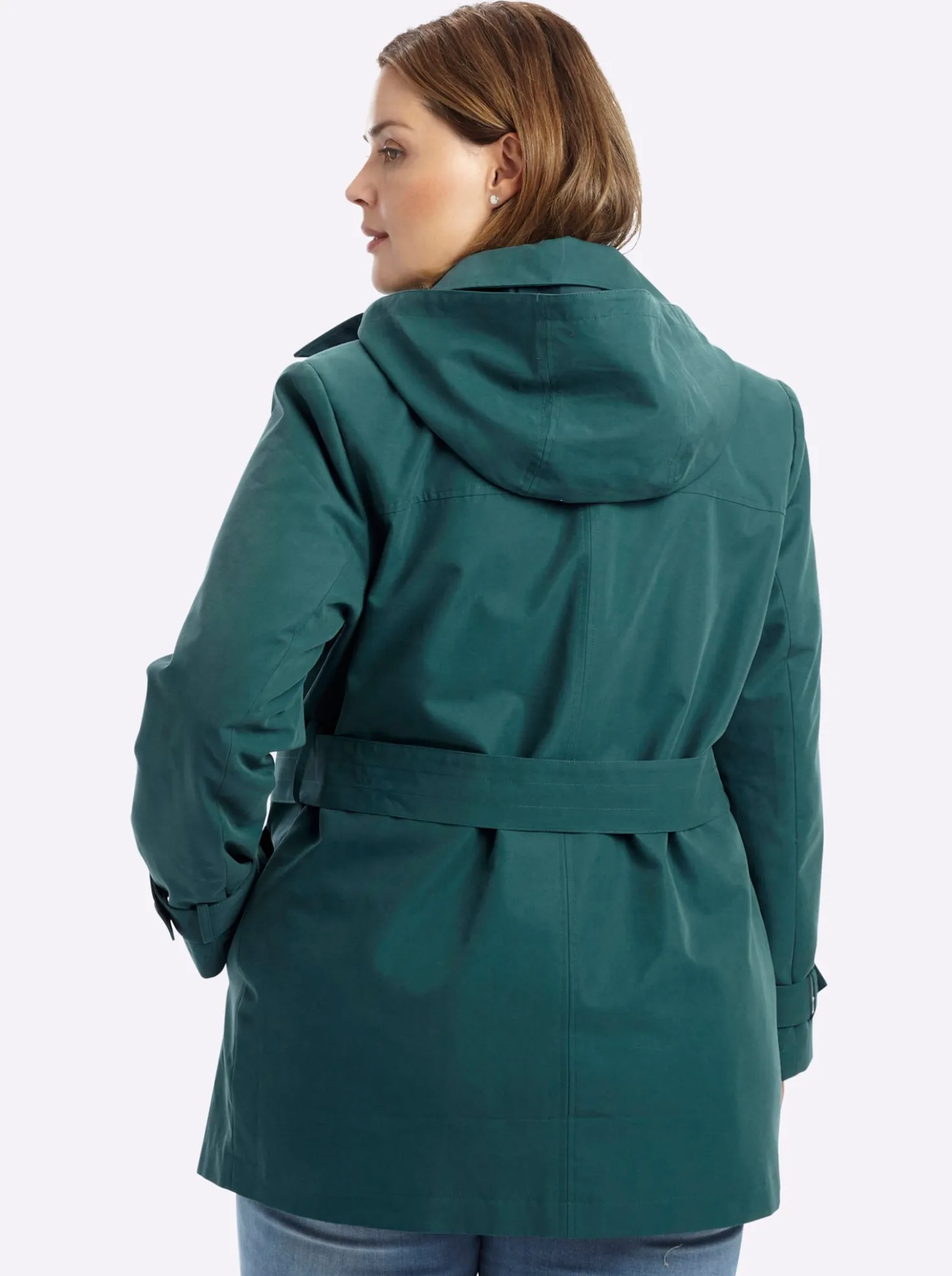 Kapuzenjacke mit Umlegekragen