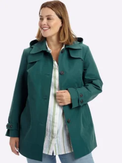 Kapuzenjacke mit Umlegekragen