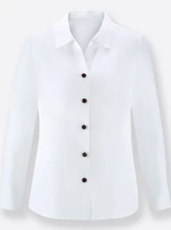Klassische Bluse pflegeleicht und bügelarm
