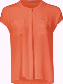 Kurzarm-Bluse in Oversize-Passform