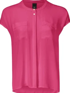 Kurzarm-Bluse in Oversize-Passform