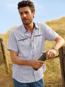 Kurzarmhemd aus reiner Baumwolle
