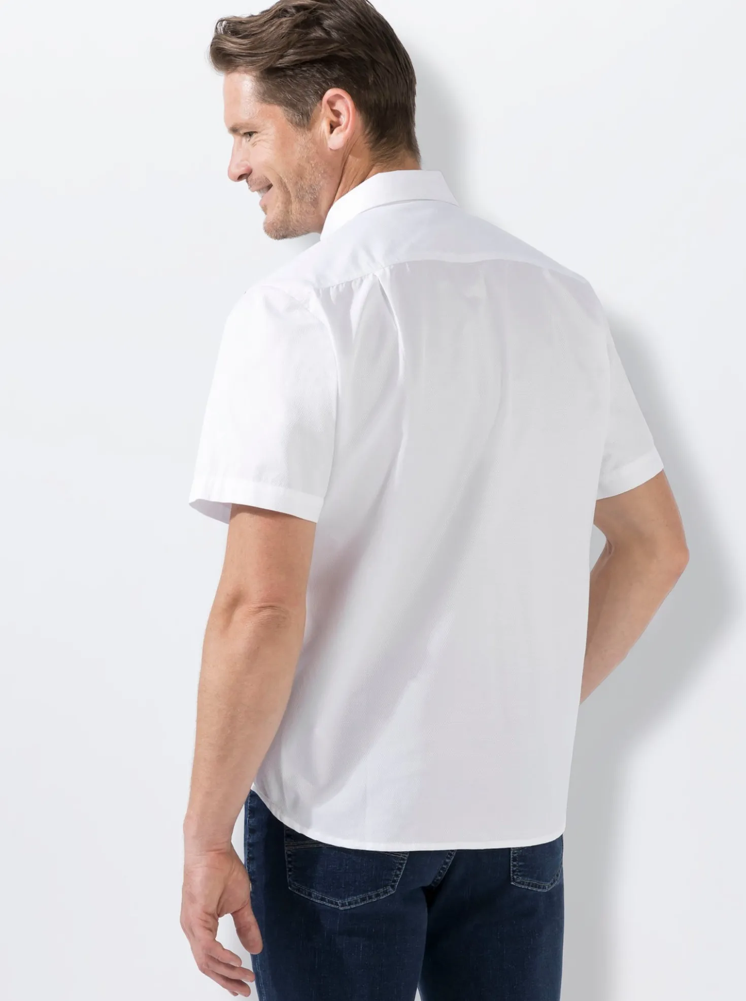 Kurzarmhemd mit Button-down-Kragen