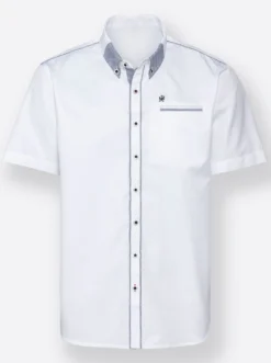 Kurzarmhemd mit Button-down-Kragen