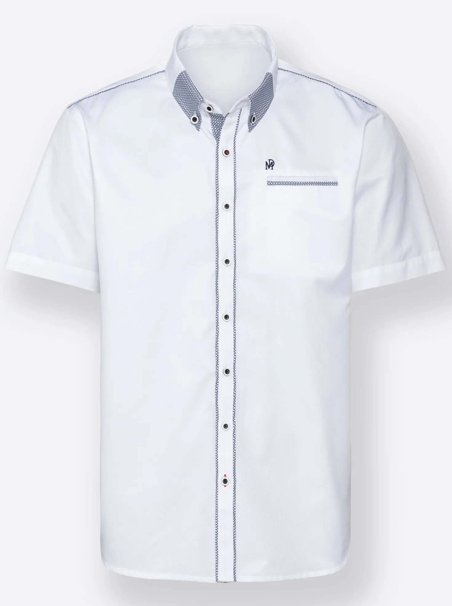 Kurzarmhemd mit Button-down-Kragen