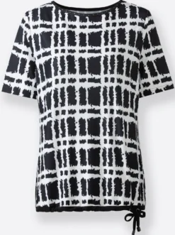 Kurzarmshirt mit Bindebändern