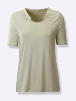 Kurzarmshirt mit Falten vorne