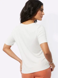 Kurzarmshirt mit transparenten Einsätzen