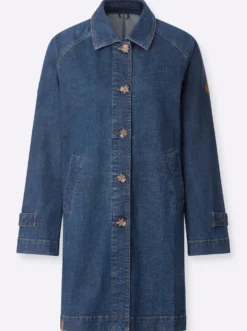 Kurzmantel aus weichem Denim
