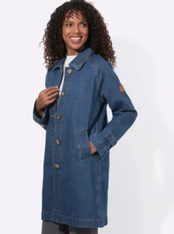 Kurzmantel aus weichem Denim