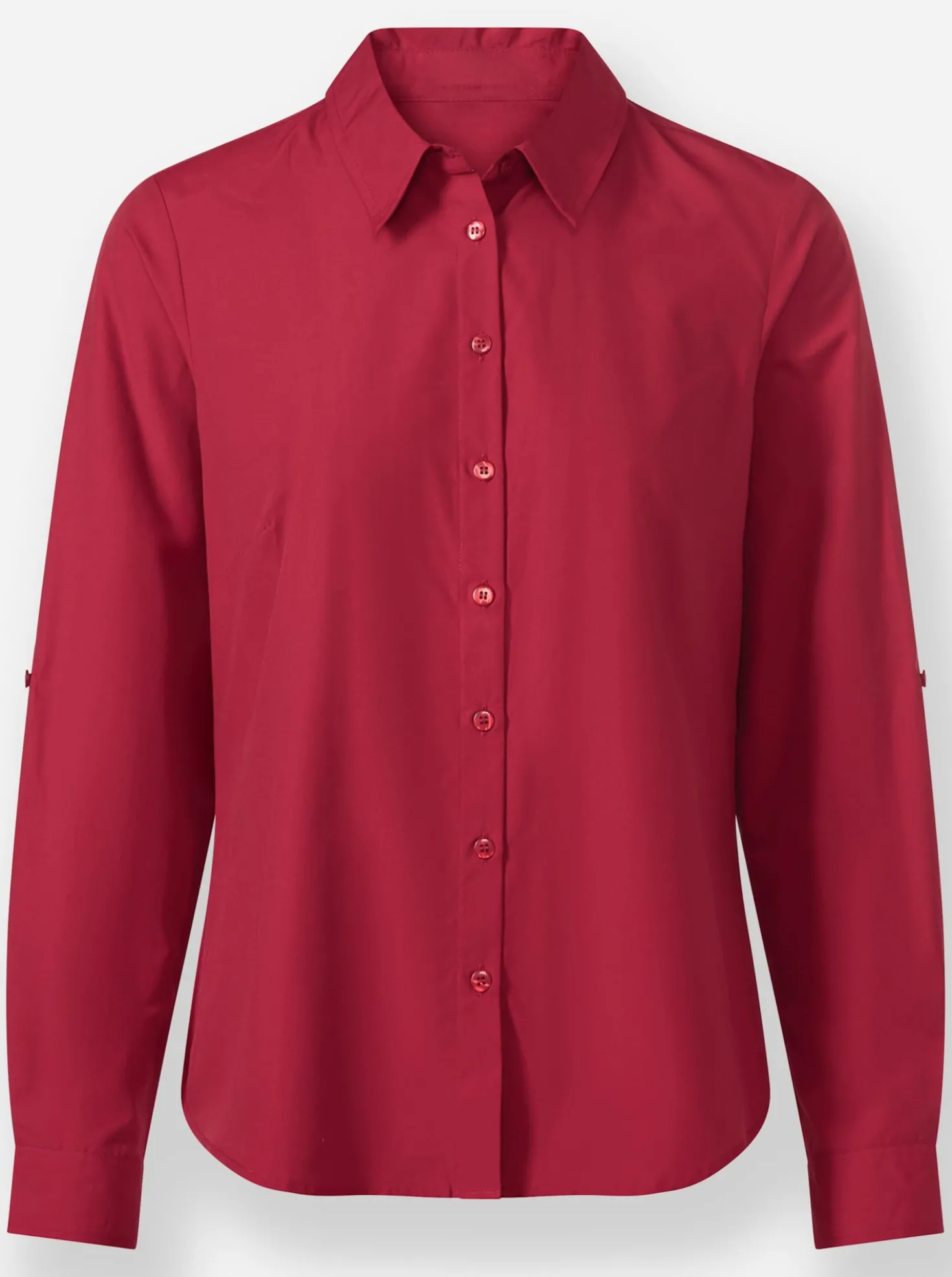 Langarm-Bluse im Baumwoll-Polyester-Mix