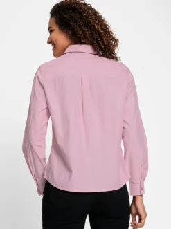 Langarm-Bluse im Baumwoll-Polyester-Mix
