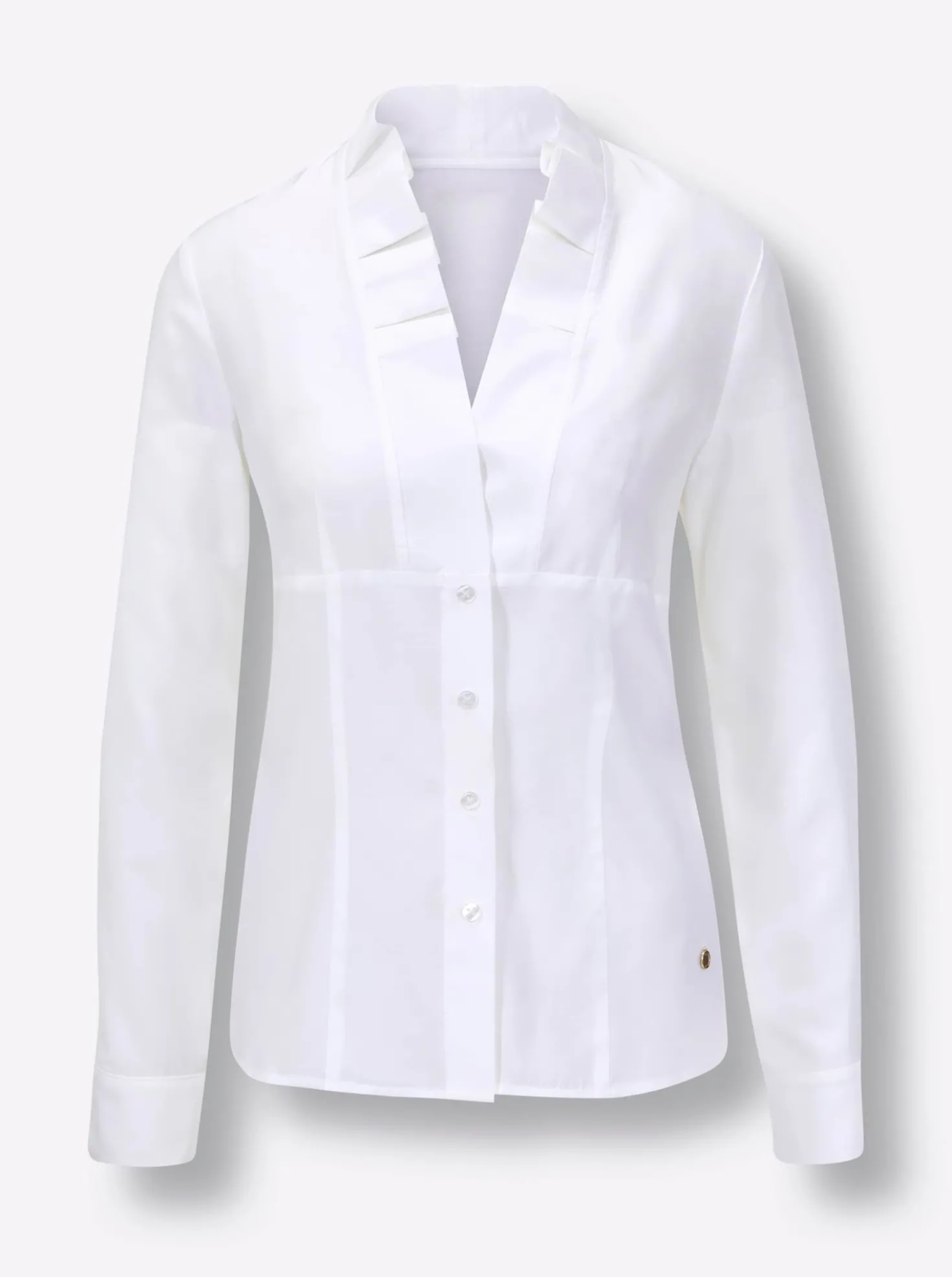 Langarm-Bluse mit Taillierung
