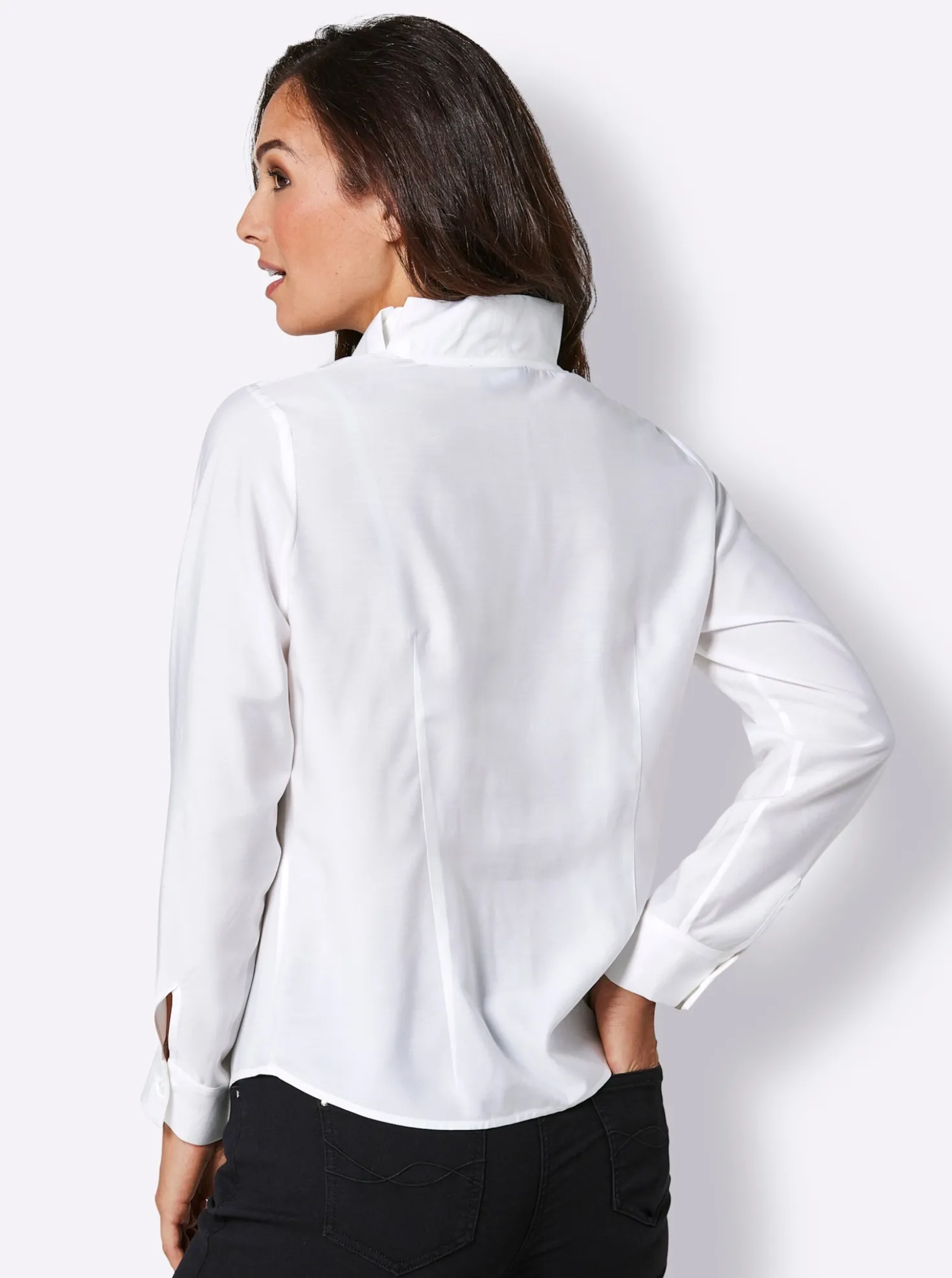 Langarm-Bluse mit Taillierung
