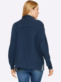 Langarm-Pullover mit Glitzersteinchen-Applikation