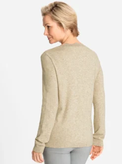 Langarm-Pullover mit Glitzersteinchen