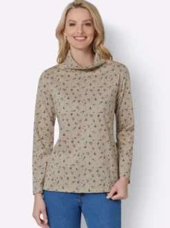 Langarmshirt im Blümchen-Dessin