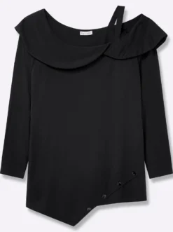 Langarmshirt in modischer Asymmetrie