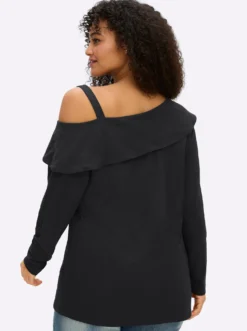 Langarmshirt in modischer Asymmetrie