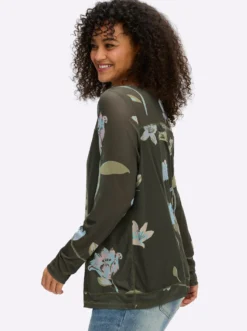 Langarmshirt mit Blumendruck