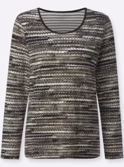 Langarmshirt mit Ringel-Muster