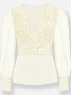 Langarmshirt mit transparenten Ärmeln