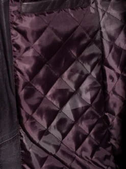 Lederjacke in kaschierender Longform