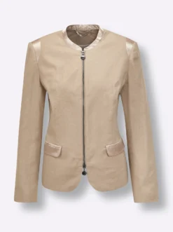 Leinenblazer mit Viskose-Futter