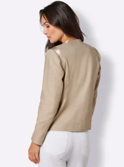 Leinenblazer mit Viskose-Futter