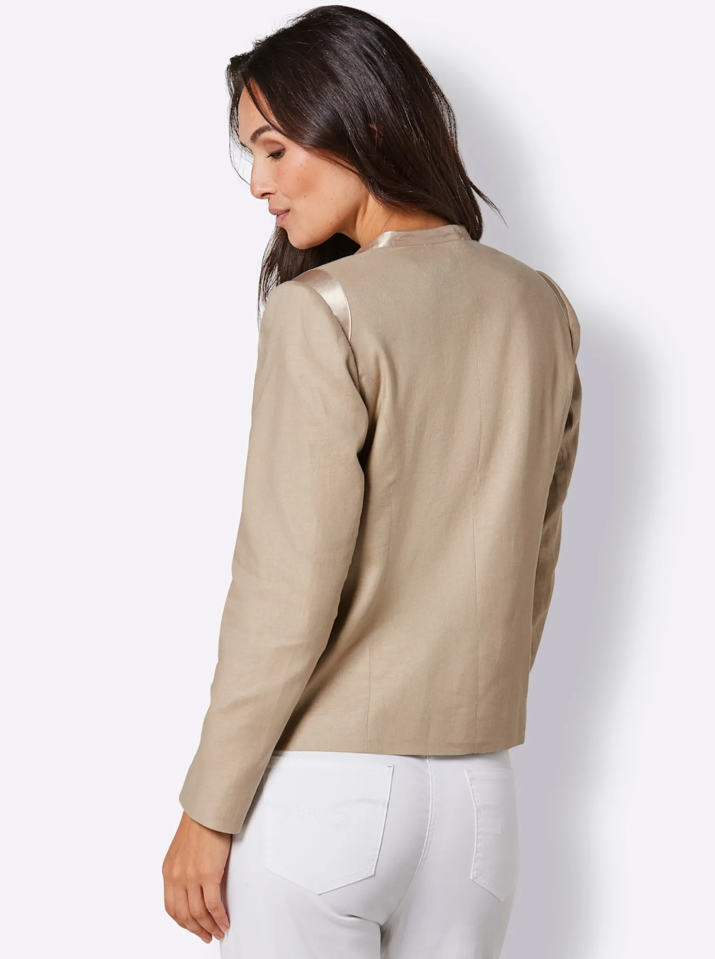 Leinenblazer mit Viskose-Futter