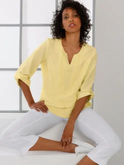 Leinenbluse im Tunika-Stil