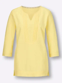 Leinenbluse im Tunika-Stil