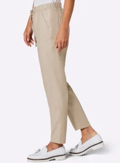 Leinenhose in Jogpant-Form