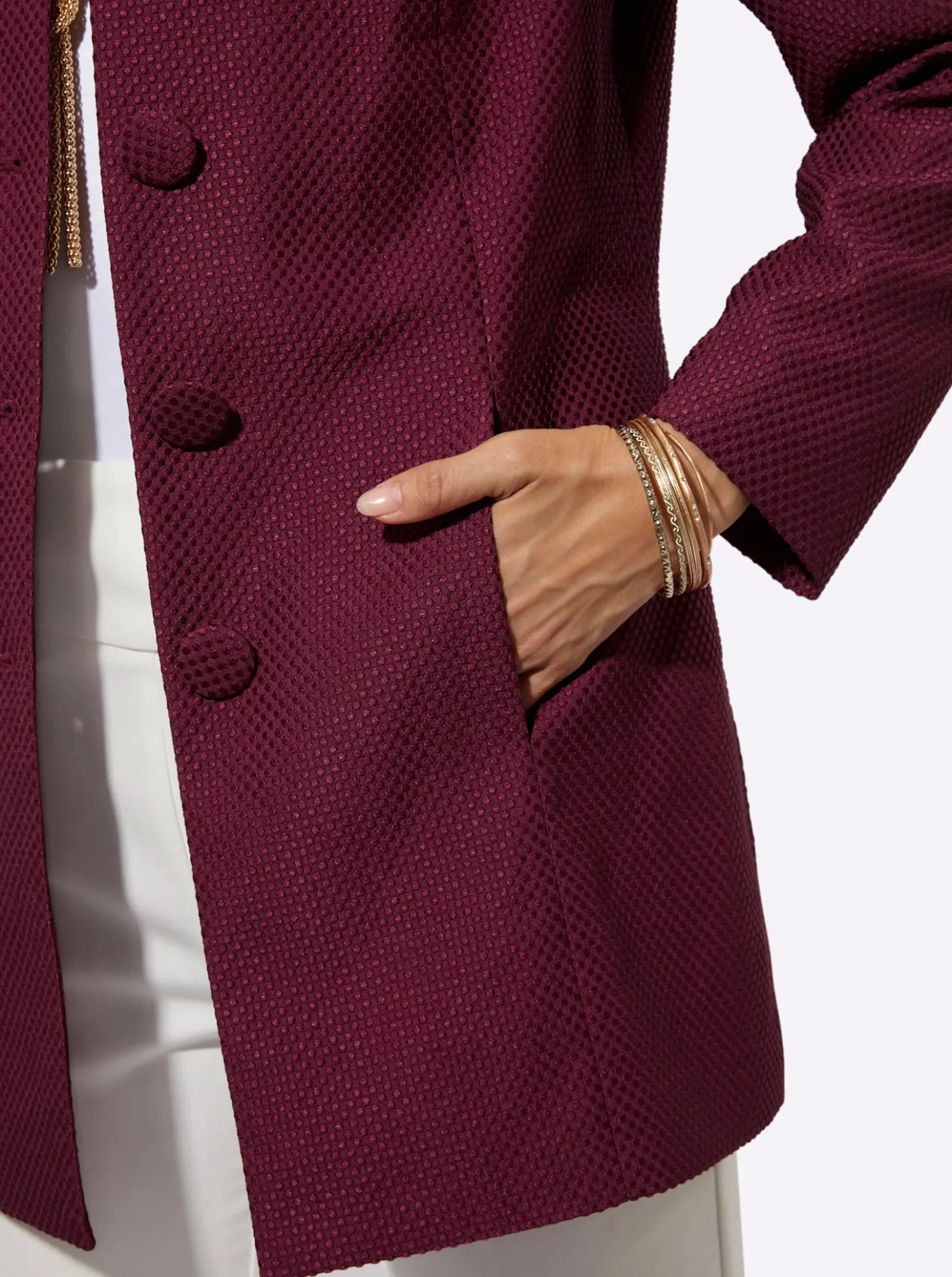 Longblazer mit Nahttaschen