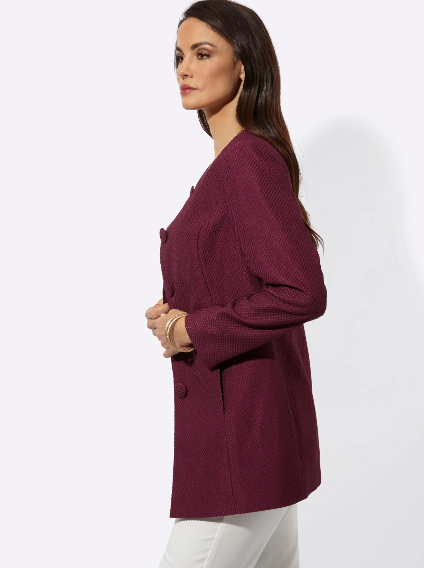 Longblazer mit Nahttaschen