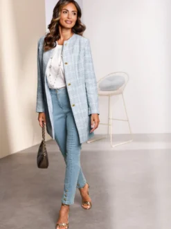 Longblazer mit Pailletten