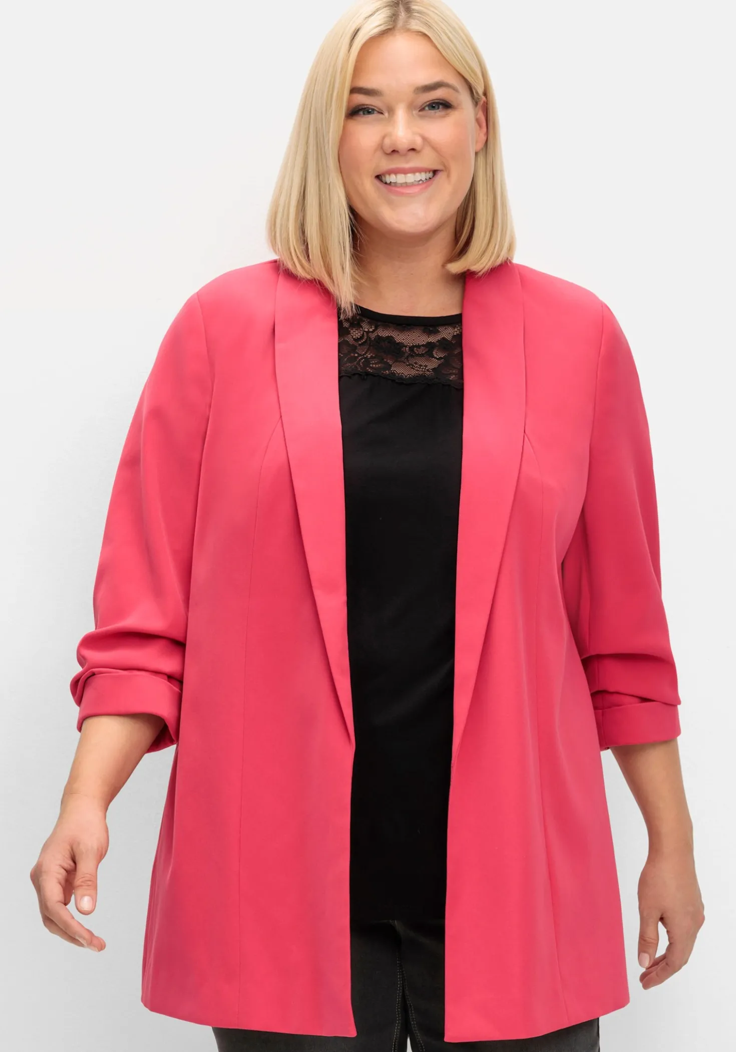 Longblazer mit Schalkragen