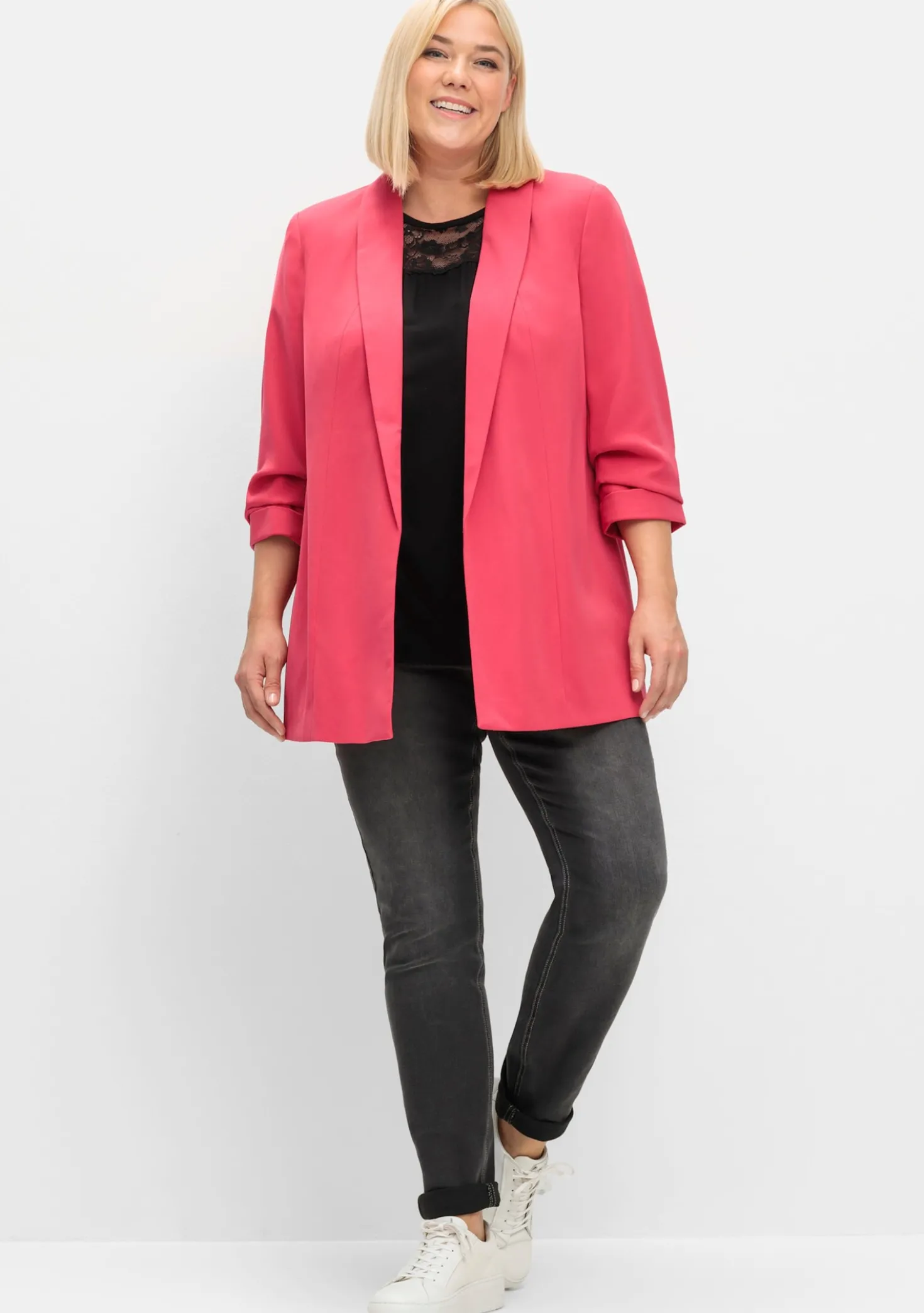 Longblazer mit Schalkragen