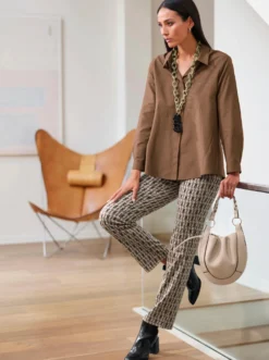 Longbluse in weiter A-Linie