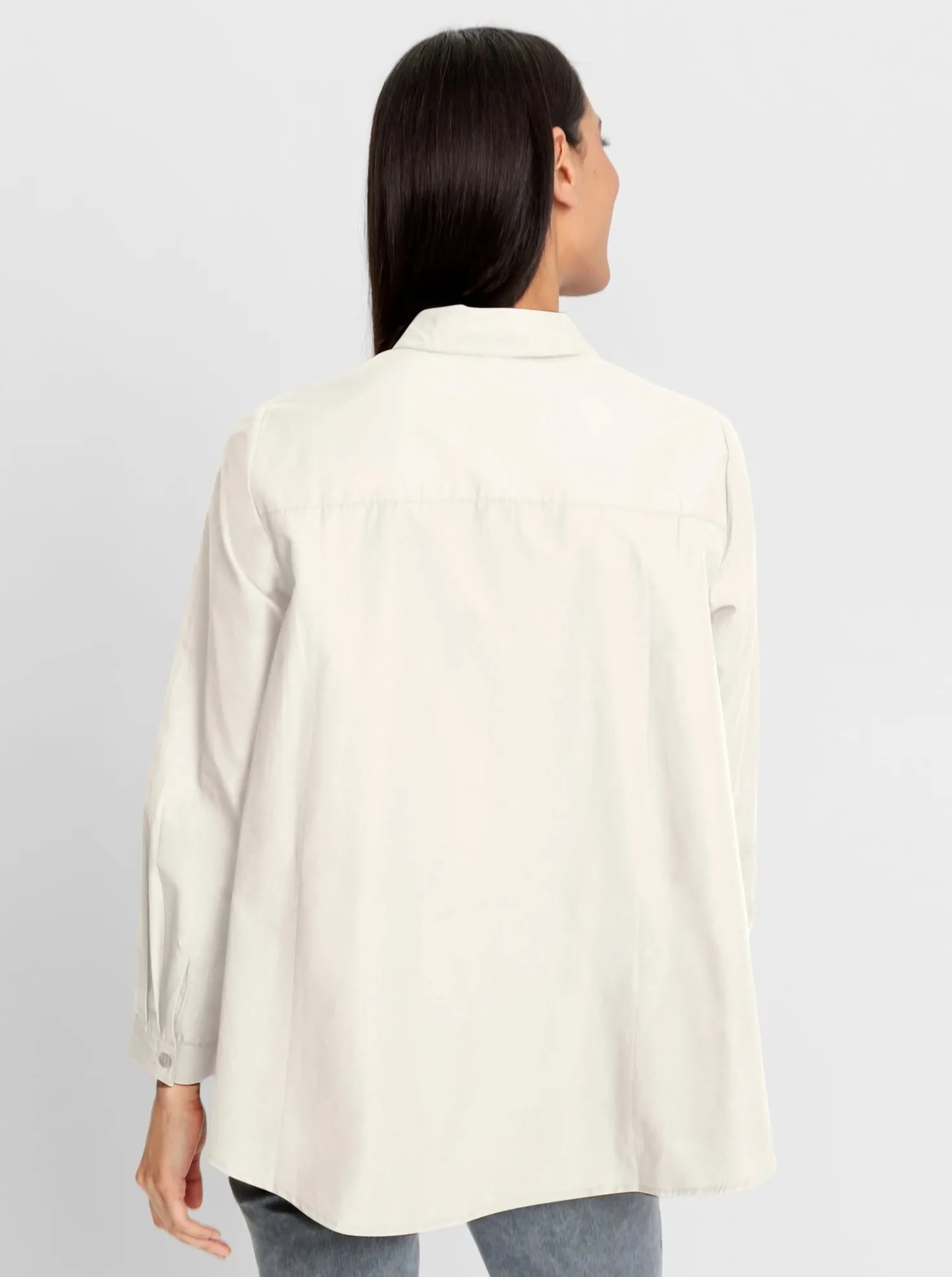 Longbluse in weiter A-Linie
