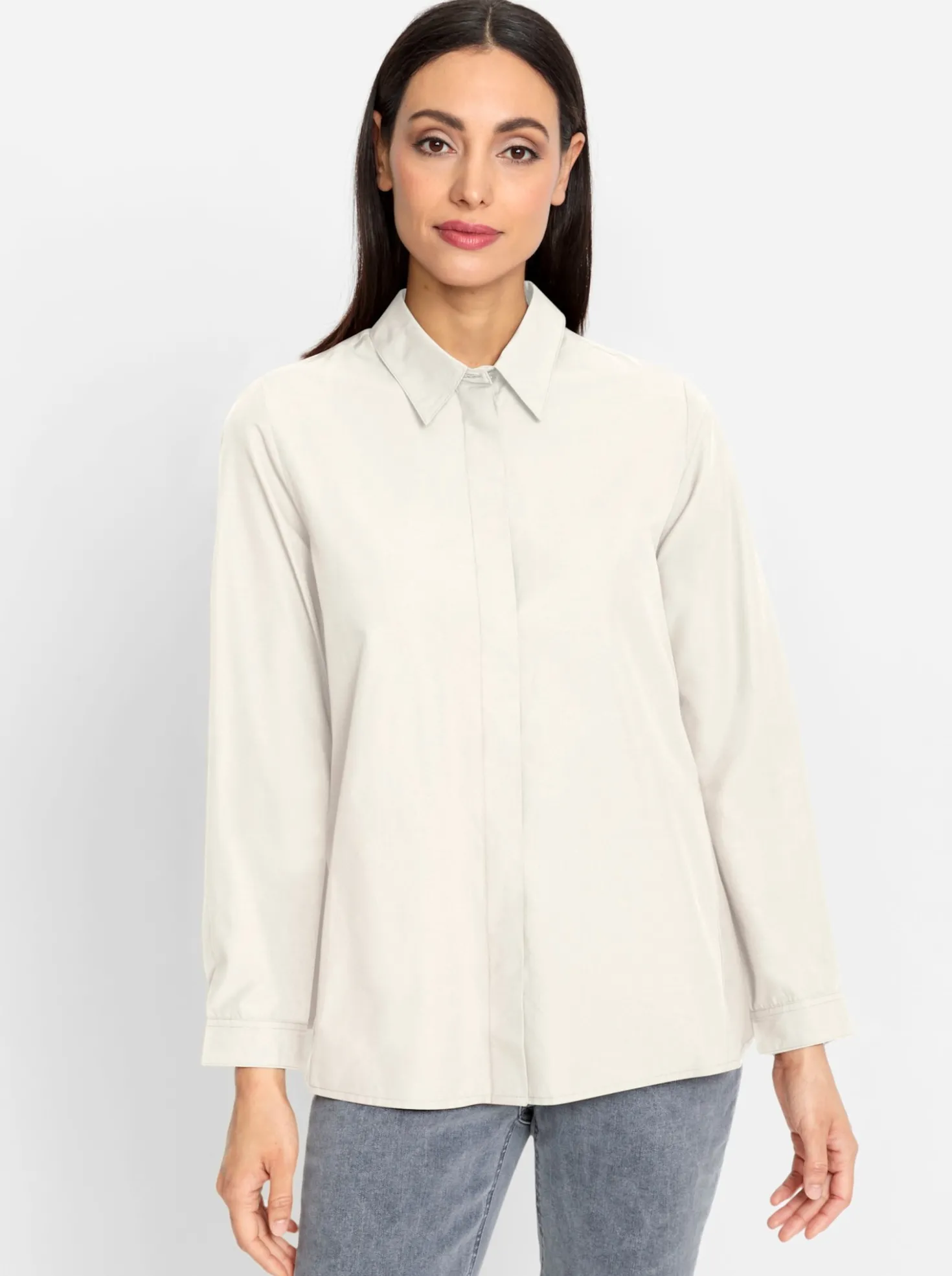 Longbluse in weiter A-Linie