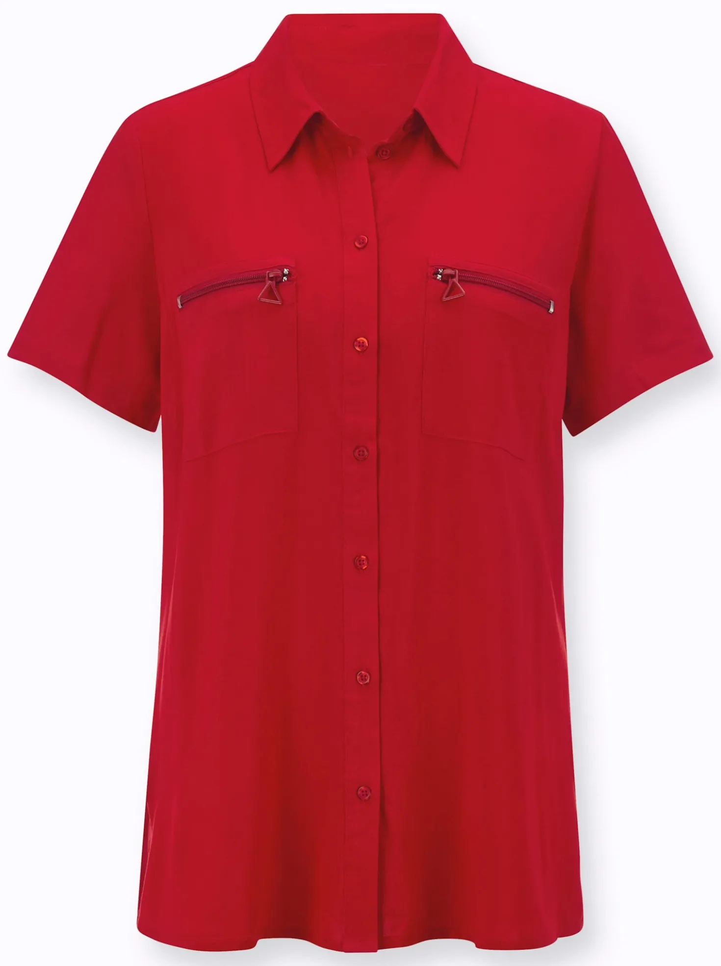 Longbluse mit langen Seitenschlitzen