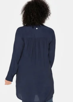 Longbluse mit Raffungen