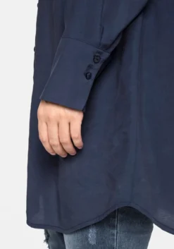 Longbluse mit Raffungen