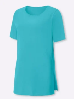 Longshirt mit hohen Seitenschlitzen